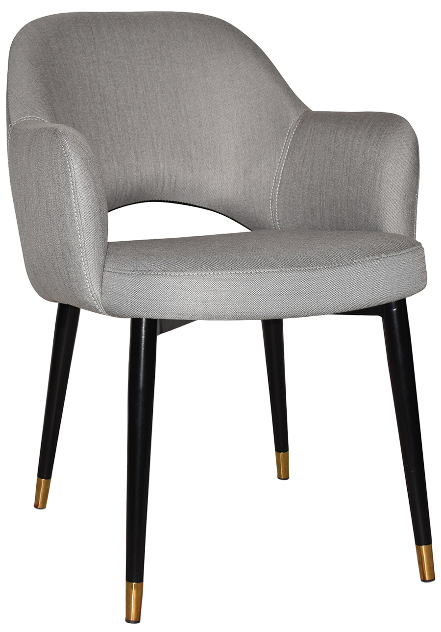 ARM CHAIR ALBURY METAL (SLIM) BLACK BRASS + GRAVITY STEEL