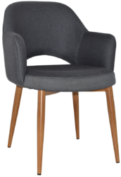 ARM CHAIR ALBURY METAL LIGHTOAK + GRAVITY SLATE