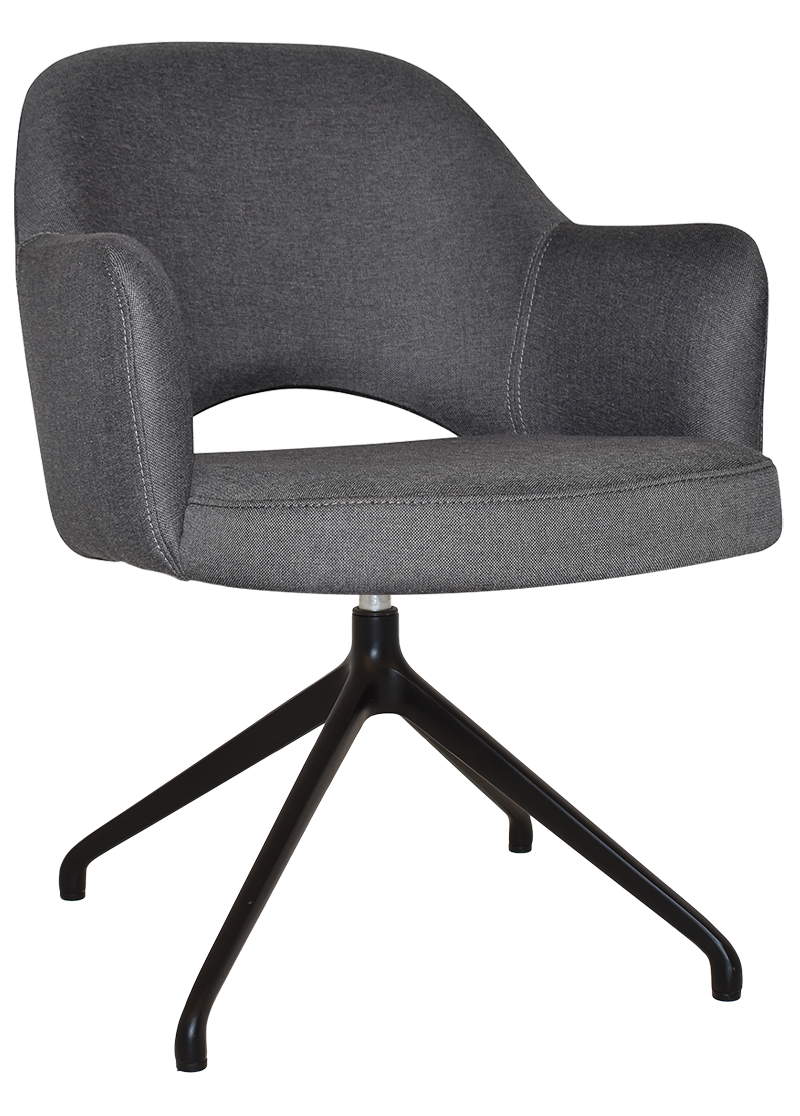 ARM CHAIR ALBURY TRESTLE V2 BLACK + GRAVITY SLATE