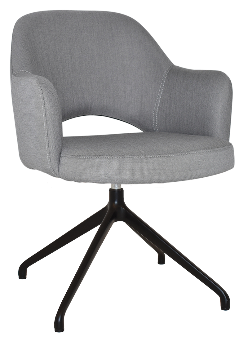 ARM CHAIR ALBURY TRESTLE V2 BLACK + GRAVITY STEEL