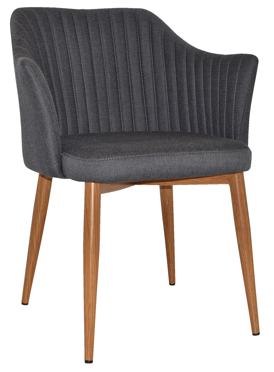 ARM CHAIR COOGEE METAL LIGHTOAK + GRAVITY SLATE