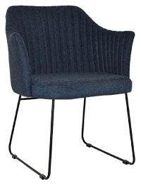 ARM CHAIR COOGEE SLED BLACK + GRAVITY NAVY