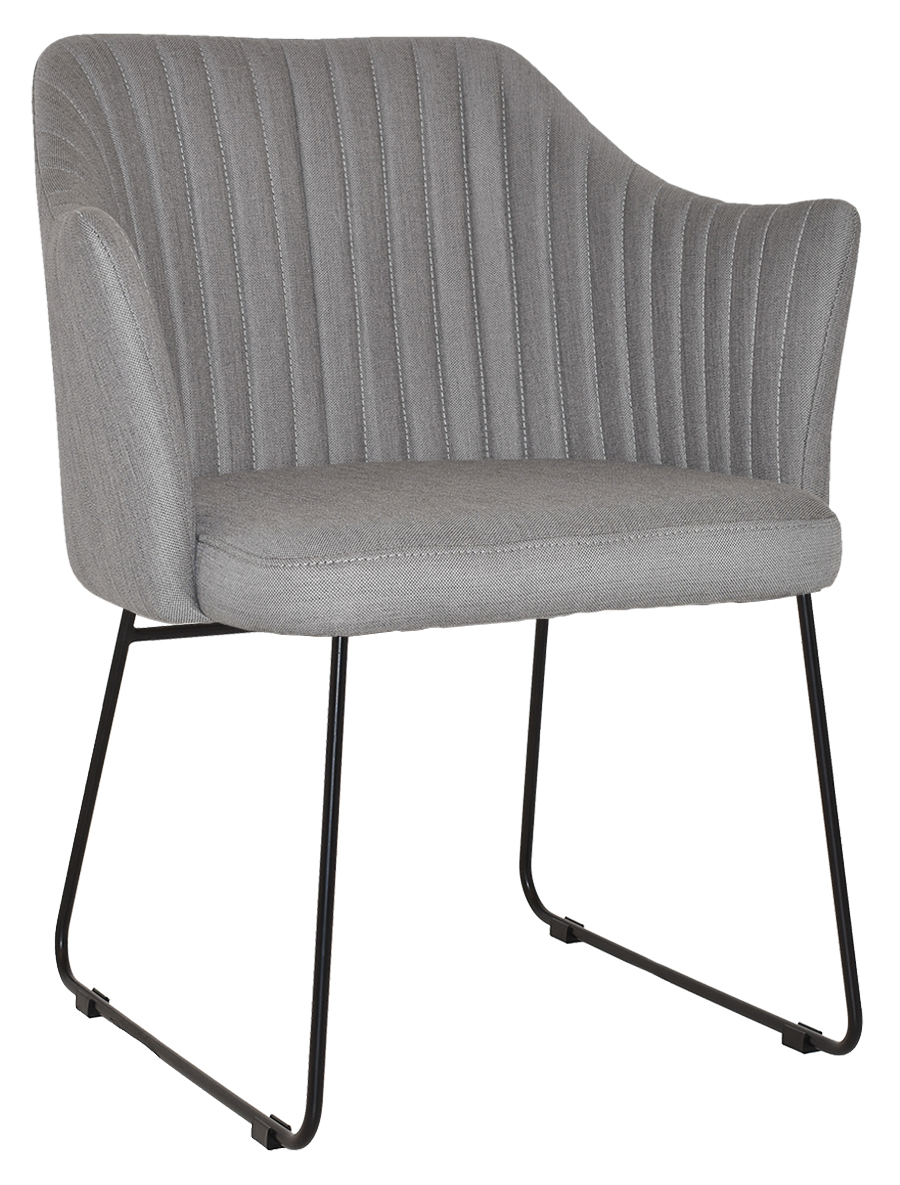 ARM CHAIR COOGEE SLED BLACK + GRAVITY STEEL