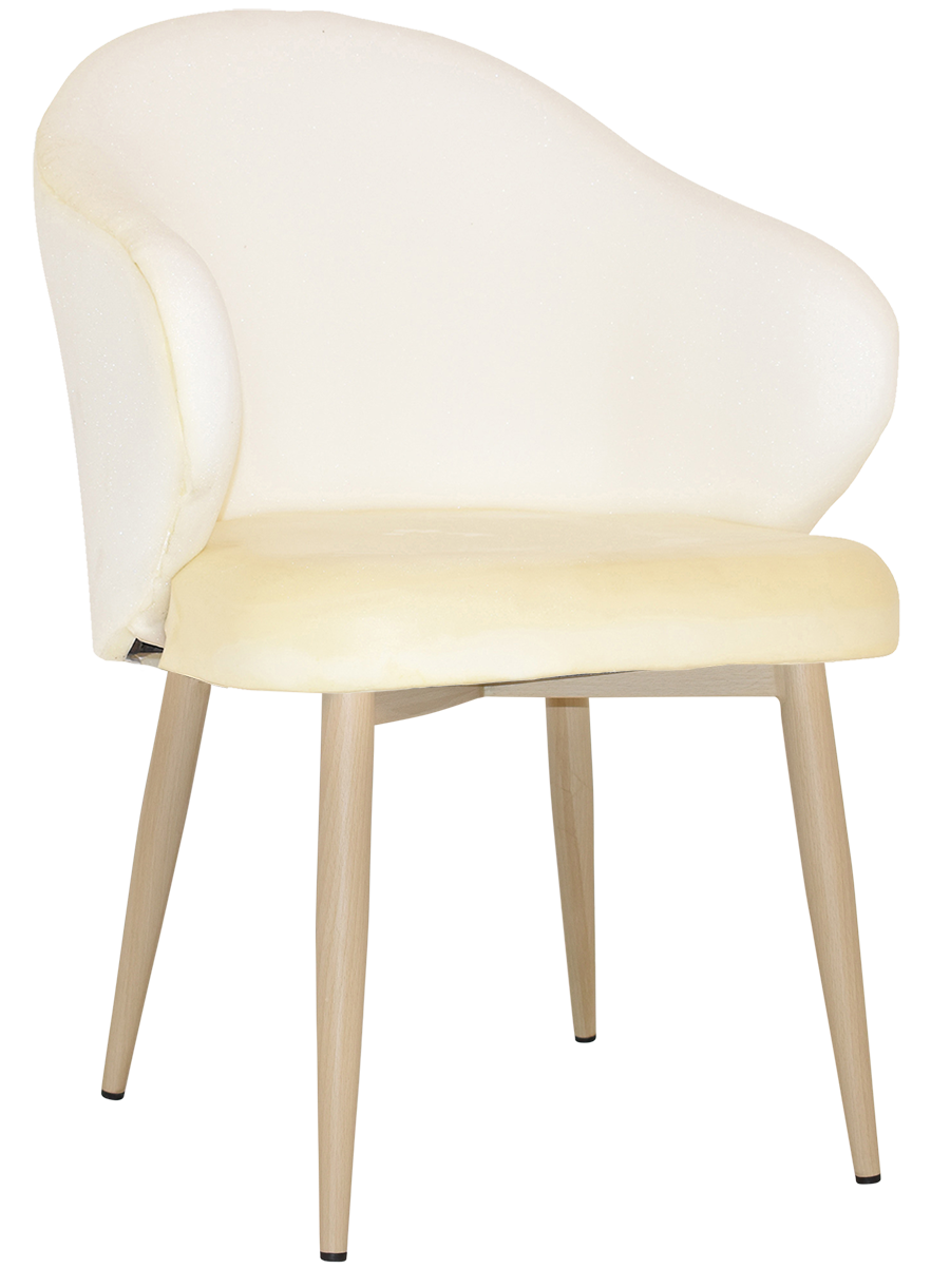 ARM CHAIR HUGO METAL BIRCH + UNUPHOLSTERED