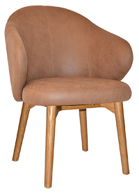 ARM CHAIR HUGO TIMBER LIGHTOAK + PELLE TAN