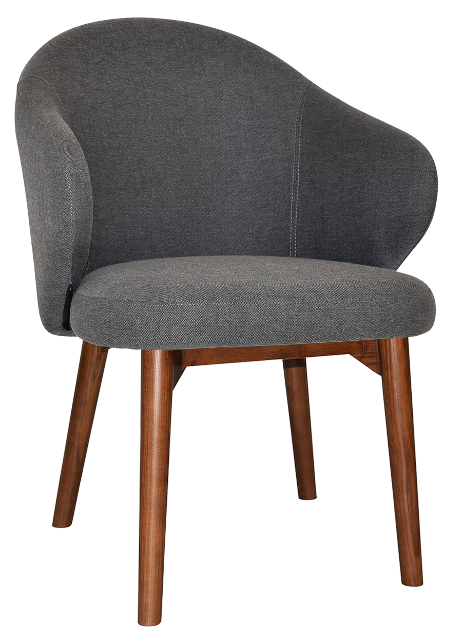 ARM CHAIR HUGO TIMBER LIGHT WALNUT + GRAVITY SLATE