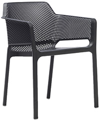 ARM CHAIR NET ANTHRACITE (NO PAD)