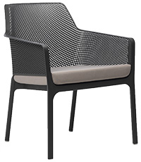 ARM CHAIR NET RELAX ANTHRACITE + PAD LIGHT GREY