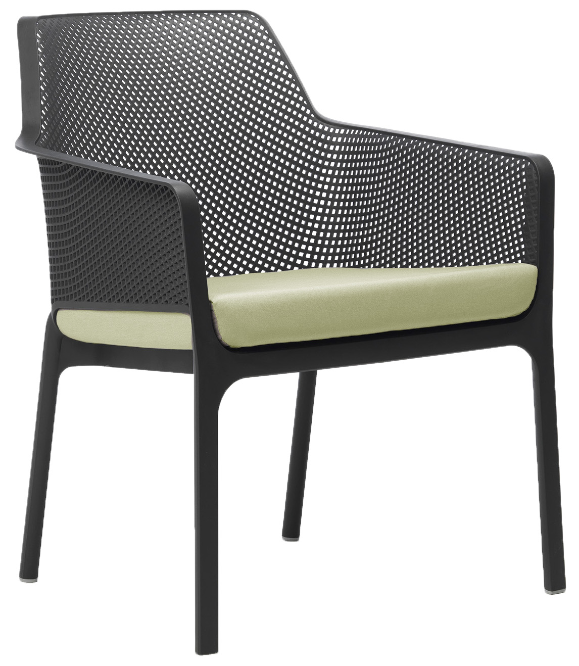 ARM CHAIR NET RELAX ANTHRACITE + PAD UPH IN CLIENT FABRIC