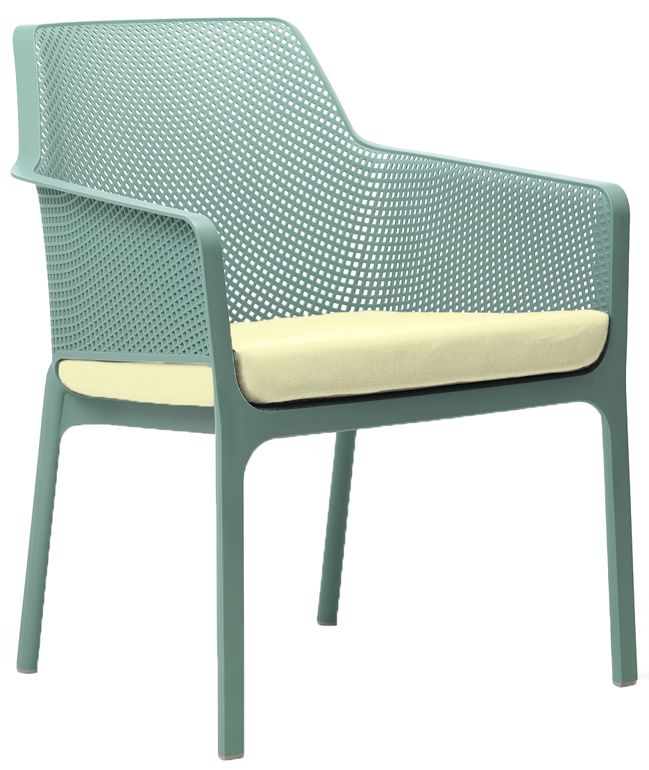 ARM CHAIR NET RELAX MINT GREEN + PAD UPH IN CLIENT FABRIC
