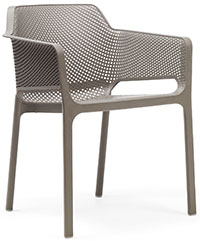 ARM CHAIR NET TAUPE (NO PAD)