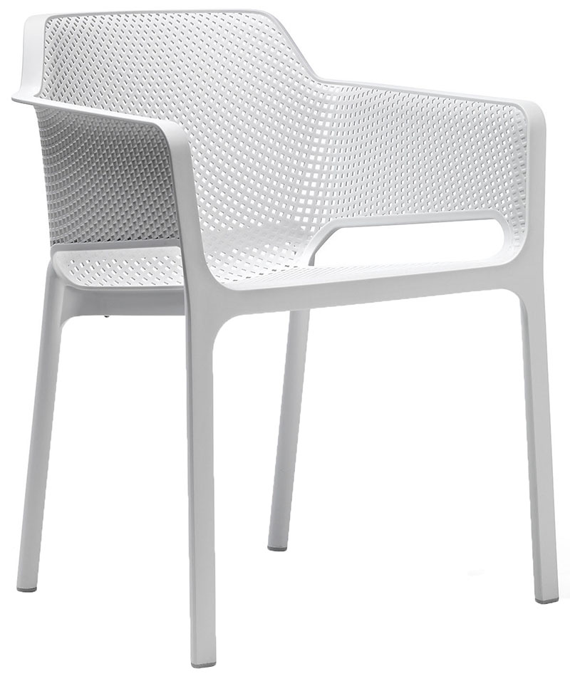 ARM CHAIR NET WHITE (NO PAD)