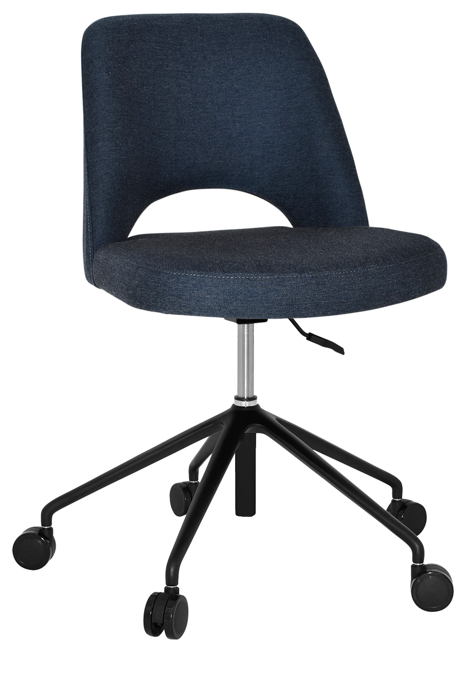 CHAIR ALBURY CASTOR V2 BLACK + GRAVITY NAVY