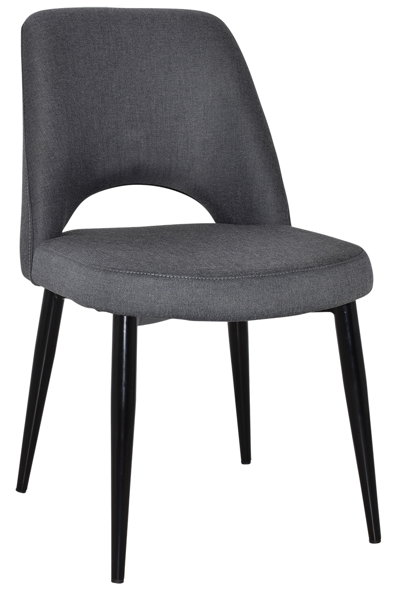 CHAIR ALBURY METAL BLACK + GRAVITY SLATE