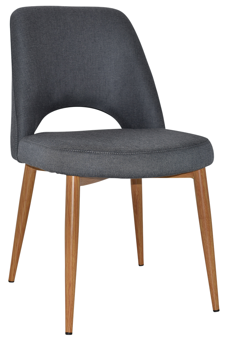 CHAIR ALBURY METAL LIGHTOAK + GRAVITY SLATE