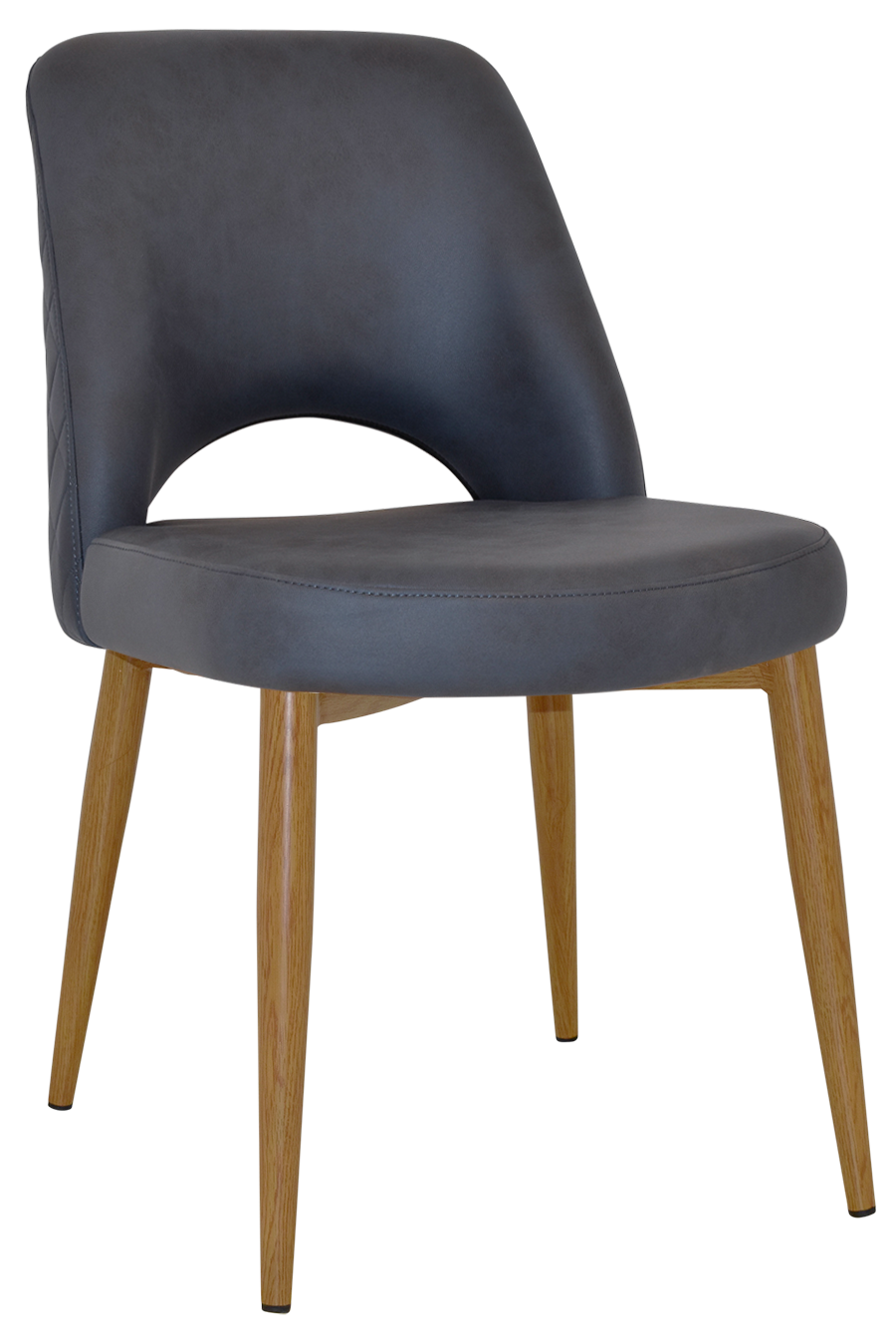 CHAIR ALBURY METAL LIGHTOAK + PELLE/BENITO NAVY