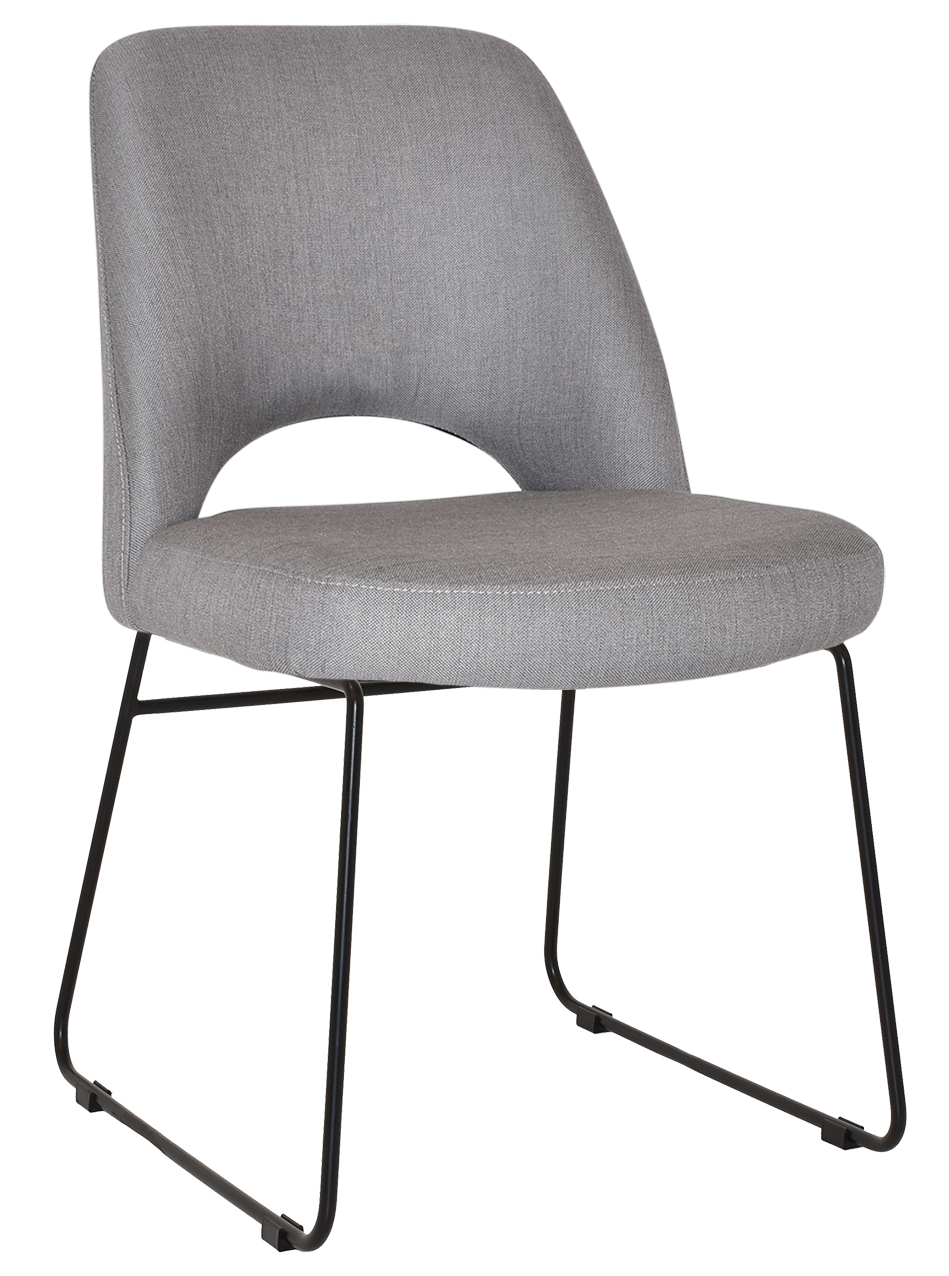 CHAIR ALBURY SLED BLACK + GRAVITY STEEL