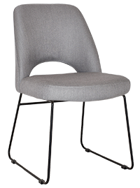 CHAIR ALBURY SLED BLACK + GRAVITY STEEL