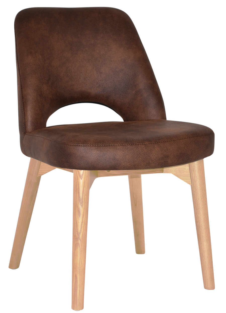 CHAIR ALBURY TIMBER NATURAL + EASTWOOD BISON