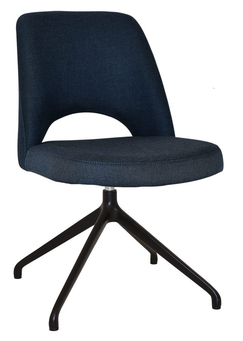 CHAIR ALBURY TRESTLE V2 BLACK + GRAVITY NAVY