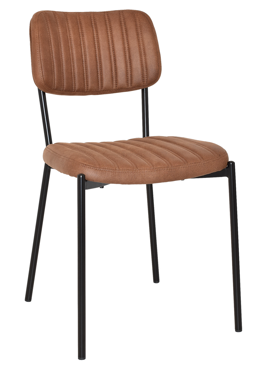 CHAIR KANSAS BLACK - EASTWOOD TAN (BACK & SEAT)