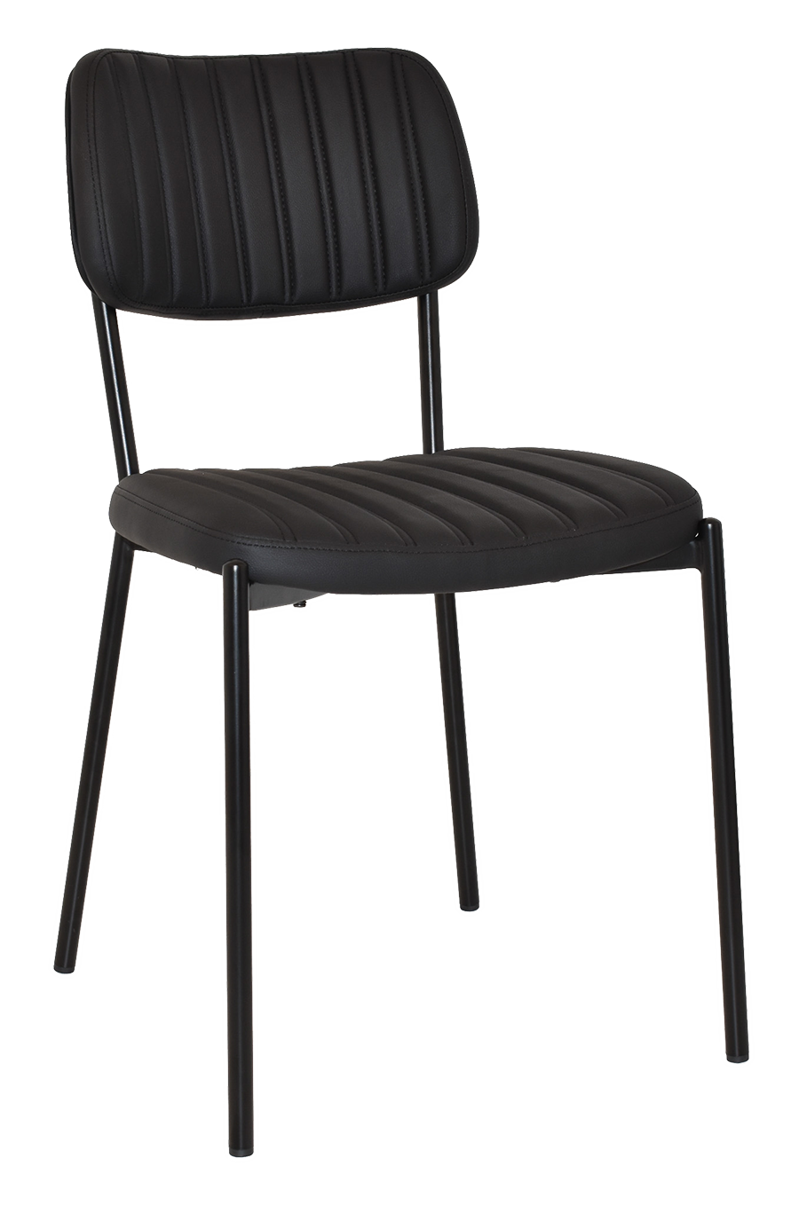 CHAIR KANSAS BLACK - VINYL BLACK (BACK & SEAT)