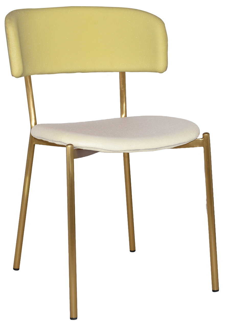 CHAIR LUGANO UPH 2 BRASS - UNUPHOLSTERED (BACK & SEAT)