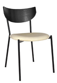 CHAIR MARCO BLACK- UNUPHOLSTERED