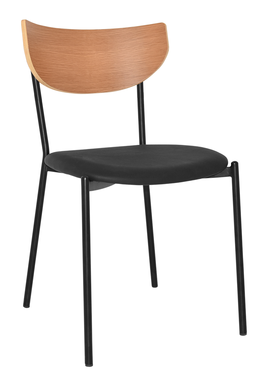 CHAIR MARCO BLACK NATURAL - VINYL BLACK