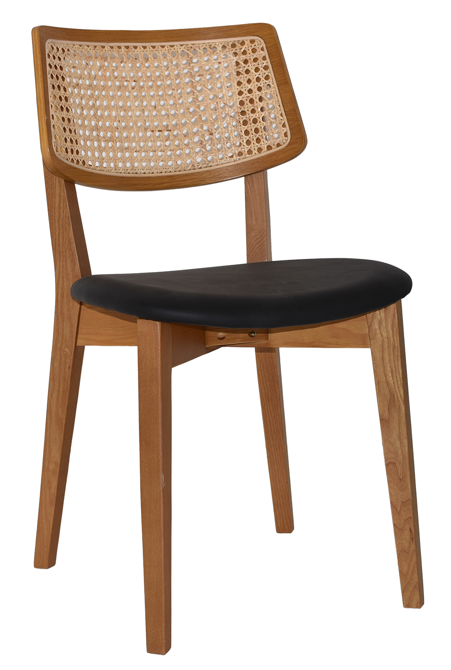 CHAIR PHOENIX RATTAN LIGHT OAK - VINYL BLACK