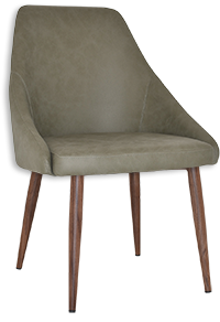 CHAIR STOCKHOLM METAL LIGHT WALNUT + PELLE SAGE