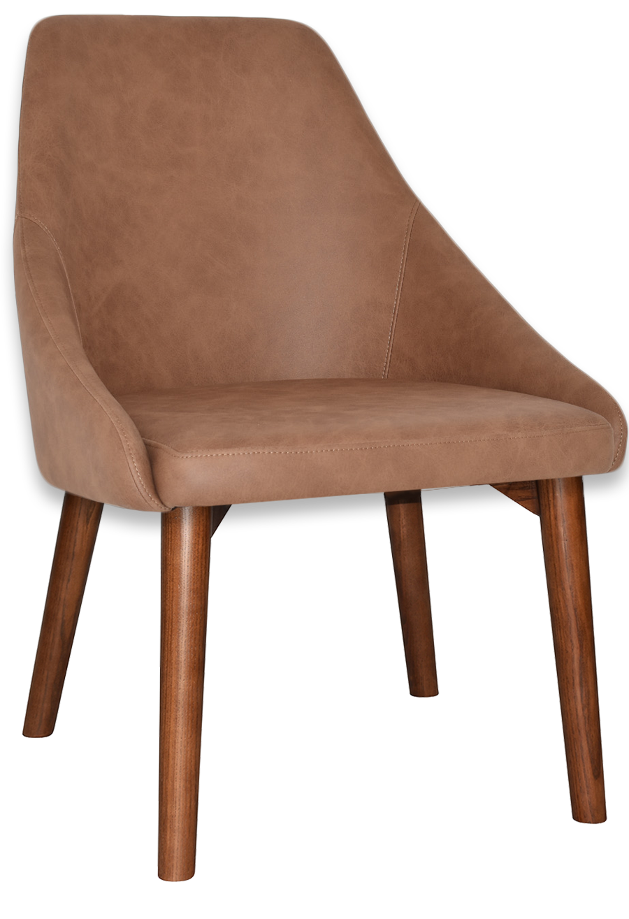 CHAIR STOCKHOLM TIMBER LIGHT WALNUT + PELLE TAN