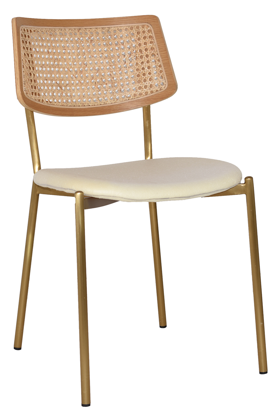 CHAIR TEXAS BRASS - RATTAN NATURAL - UNUPHOLSTERED