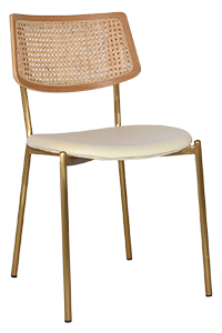 CHAIR TEXAS BRASS - RATTAN NATURAL - UNUPHOLSTERED