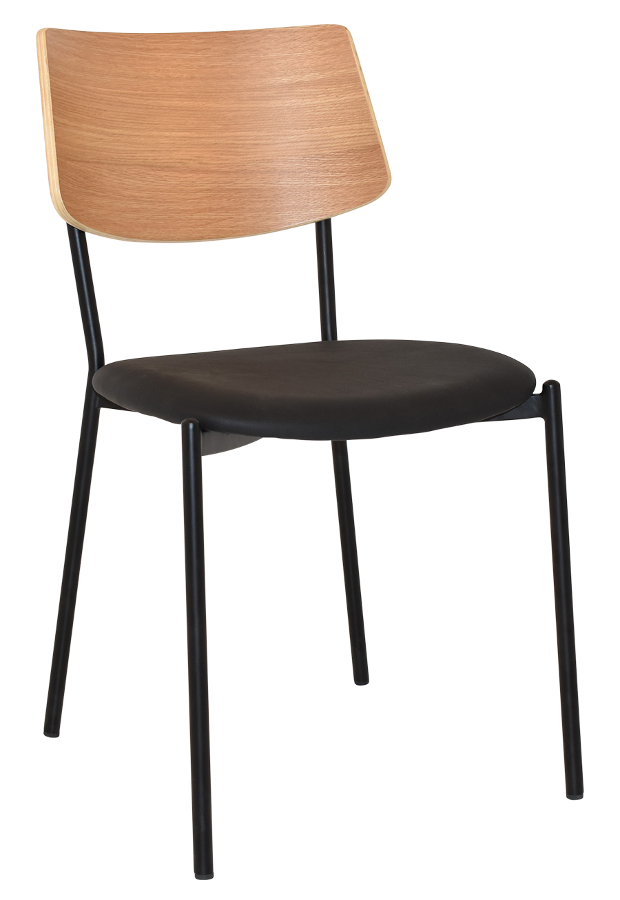 CHAIR TEXAS BLACK -  NATURAL - VINYL BLACK