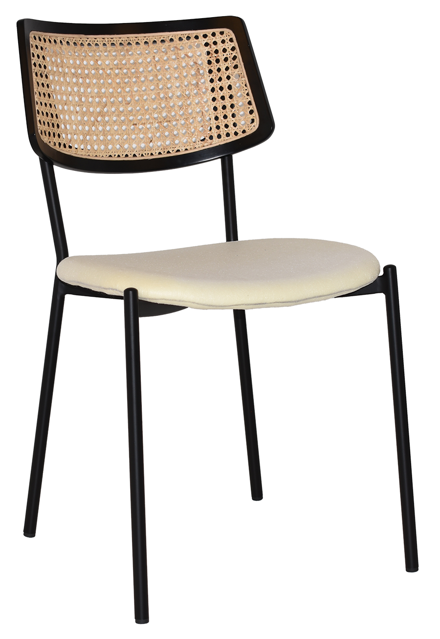 CHAIR TEXAS BLACK - RATTAN BLACK - UNUPHOLSTERED