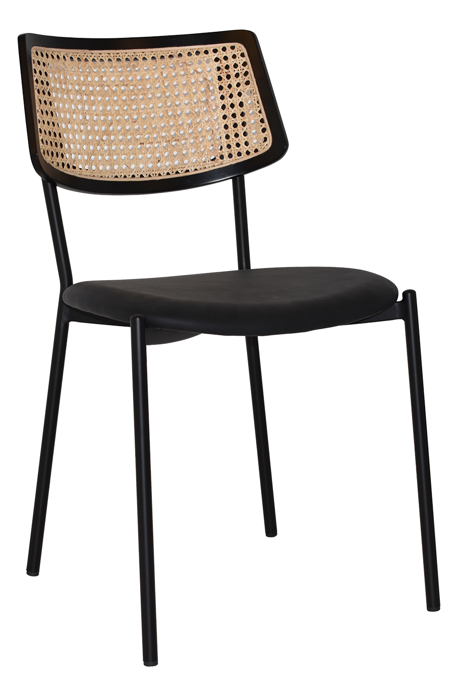 CHAIR TEXAS BLACK - RATTAN BLACK - VINYL BLACK