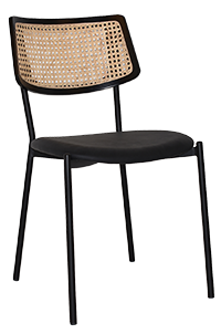 CHAIR TEXAS BLACK - RATTAN BLACK - VINYL BLACK