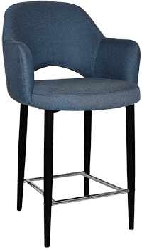 STOOL ALBURY ARM 650 METAL BLACK + GRAVITY DENIM