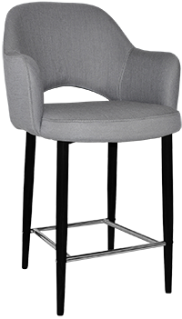 STOOL ALBURY ARM 650 METAL BLACK + GRAVITY STEEL