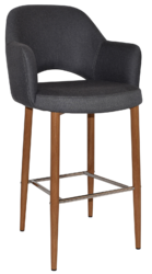 STOOL ALBURY ARM 750 METAL LIGHTOAK + GRAVITY SLATE