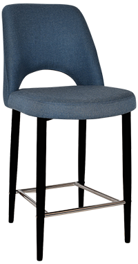 STOOL ALBURY SIDE 650 METAL BLACK + GRAVITY DENIM