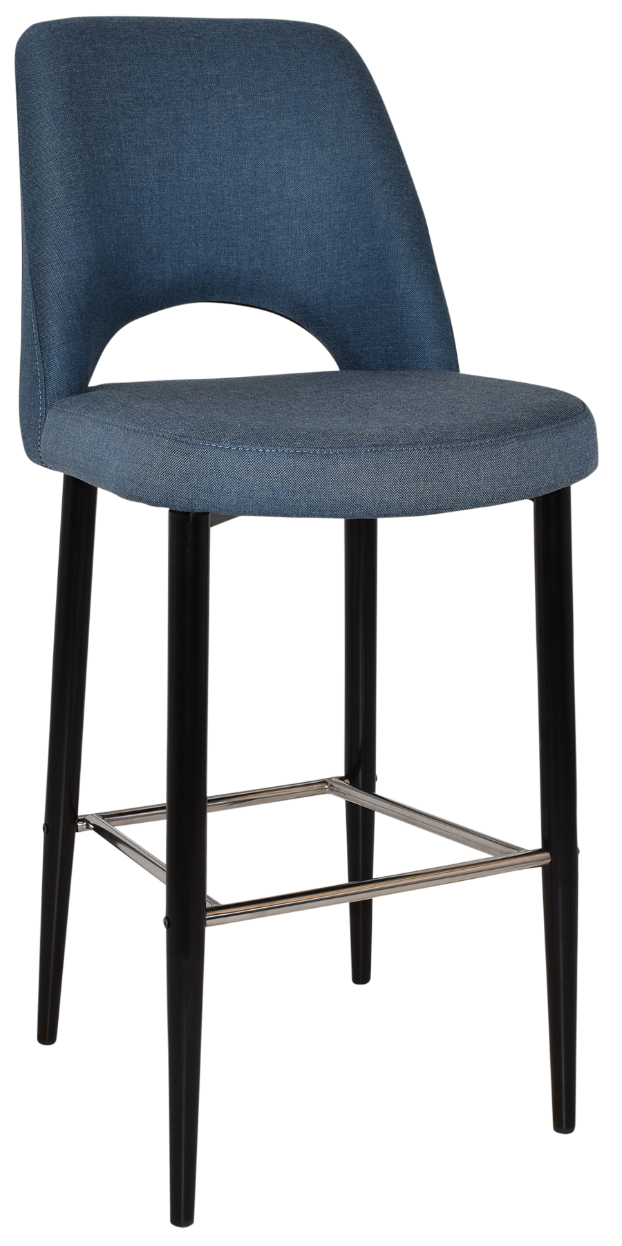 STOOL ALBURY SIDE 750 METAL BLACK + GRAVITY DENIM