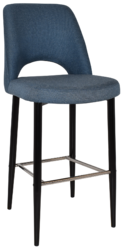 STOOL ALBURY SIDE 750 METAL BLACK + GRAVITY DENIM