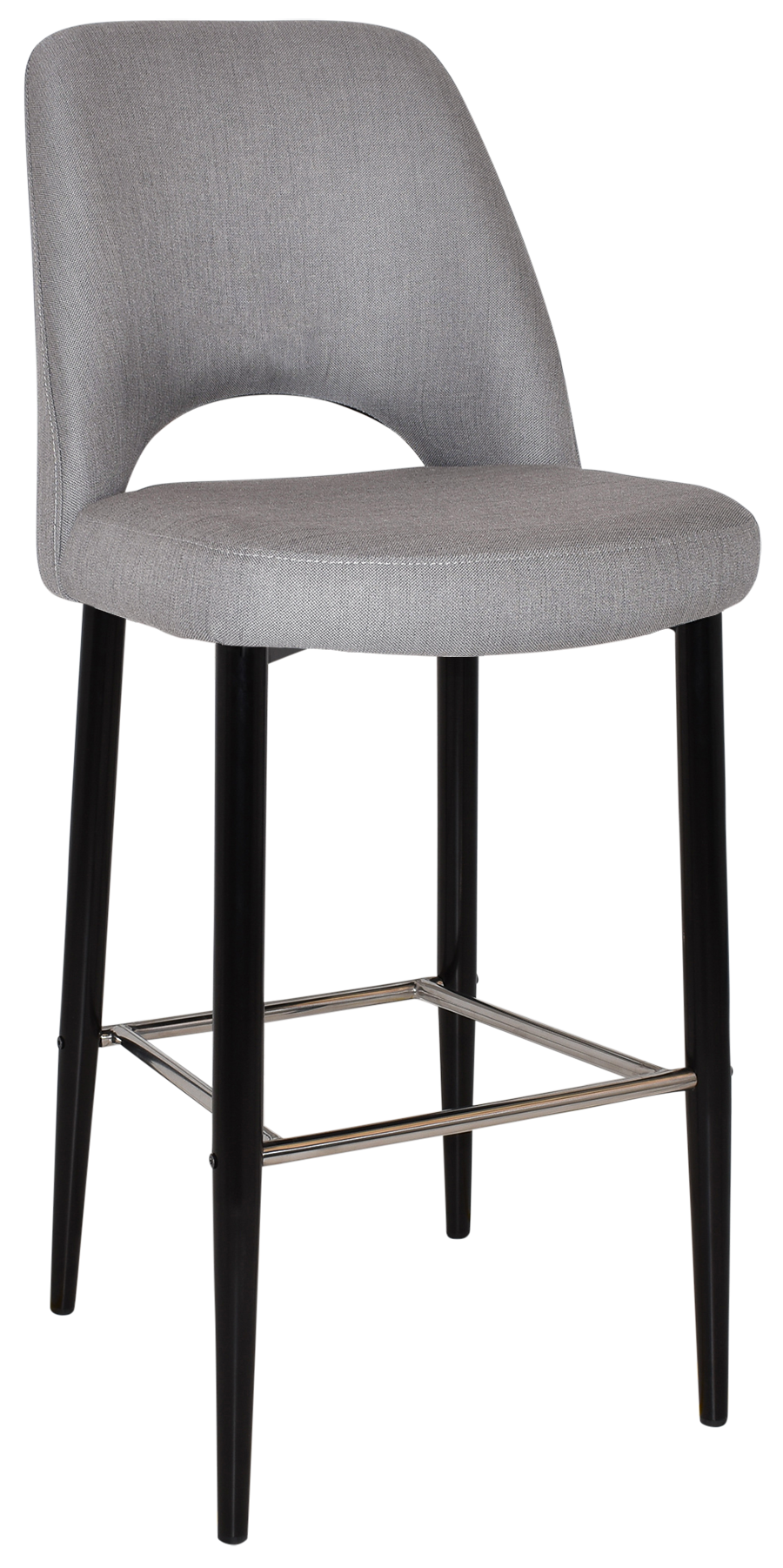 STOOL ALBURY SIDE 750 METAL BLACK + GRAVITY STEEL