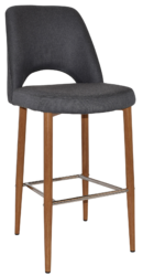 STOOL ALBURY SIDE 750 METAL LIGHTOAK + GRAVITY SLATE