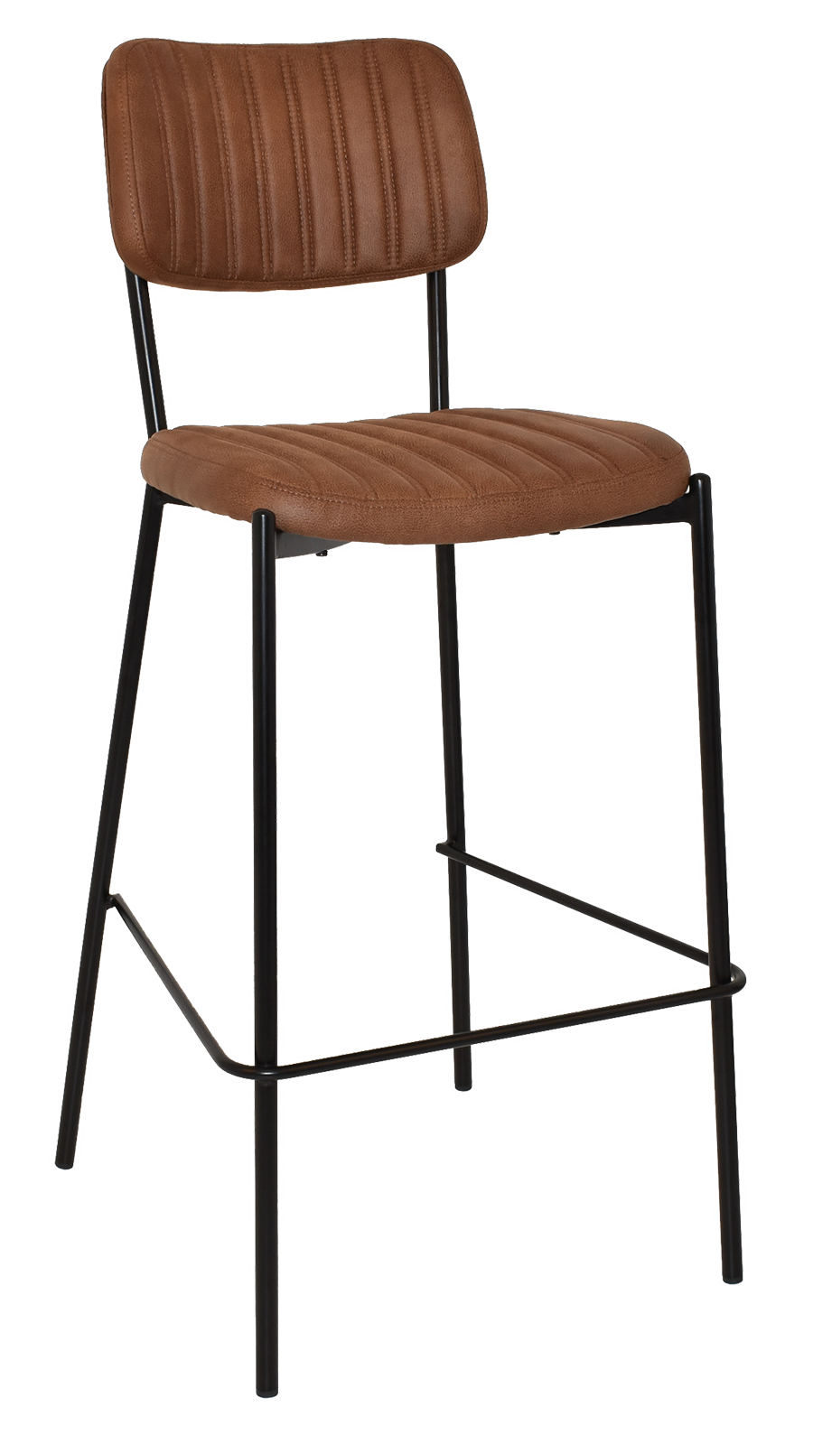 STOOL KANSAS BLACK - EASTWOOD TAN (BACK & SEAT)