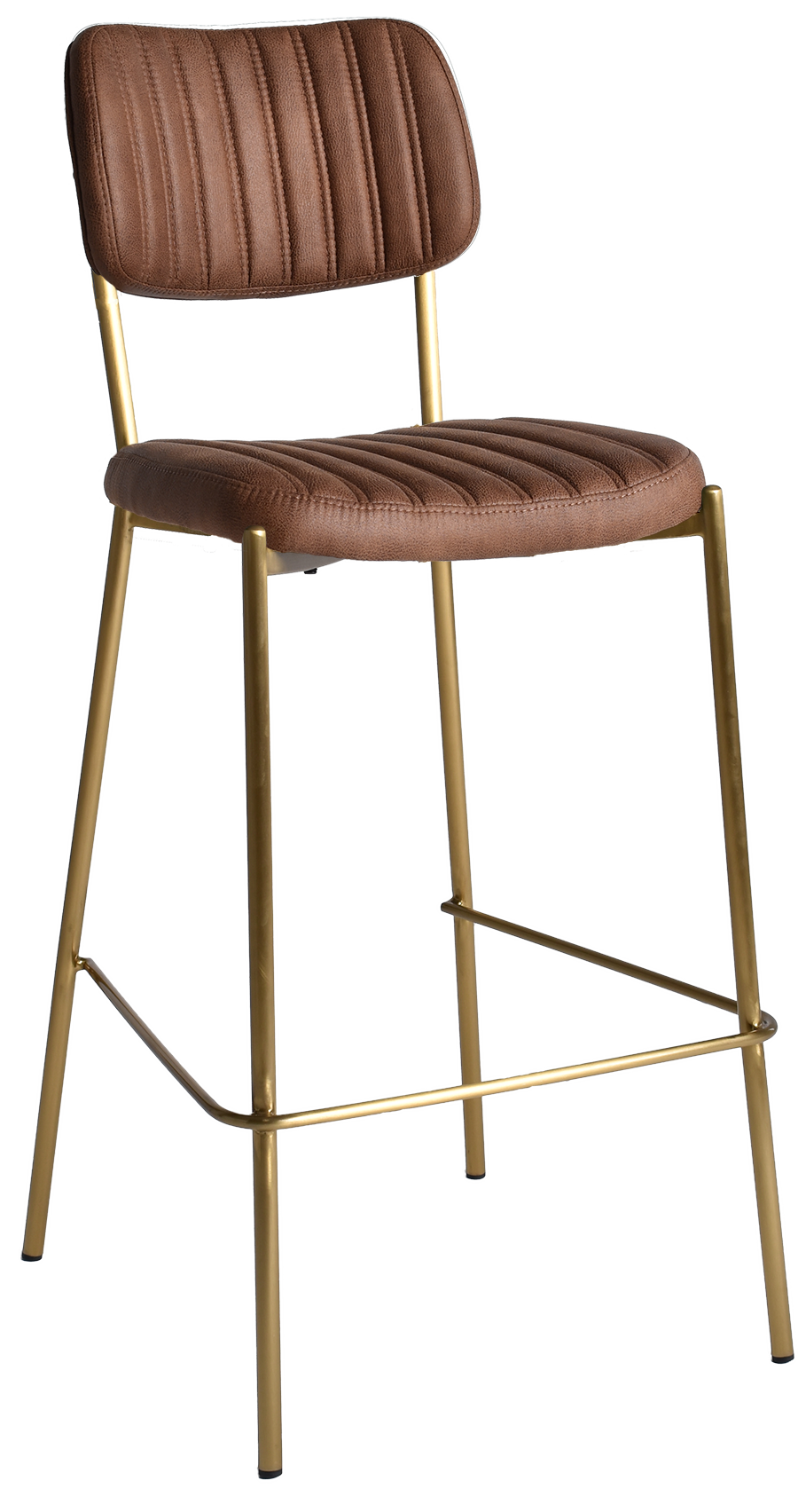 STOOL KANSAS BRASS - EASTWOOD TAN (BACK & SEAT)