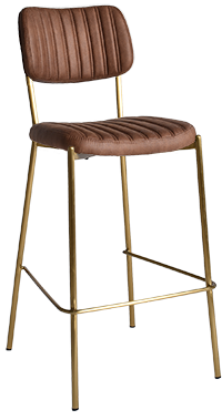 STOOL KANSAS BRASS - EASTWOOD TAN (BACK & SEAT)