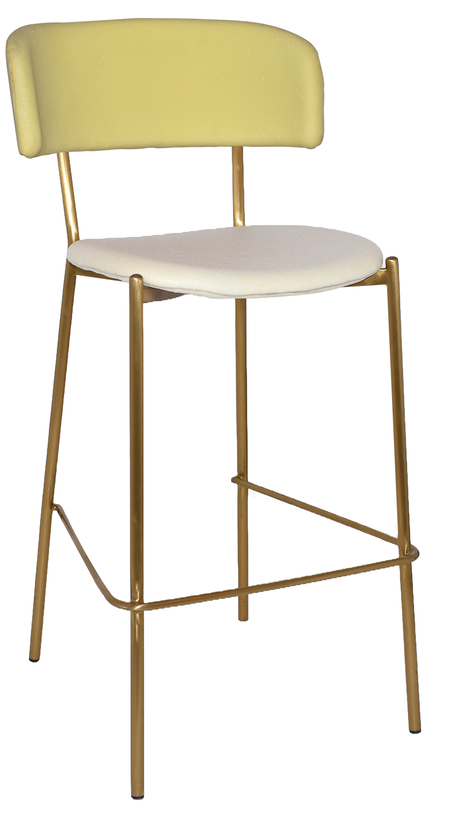 STOOL LUGANO BRASS - UNUPHOLSTERED (BACK & SEAT)